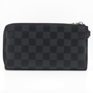 LOUIS VUITTON Long Wallet Purse N60379 leather black Damier Zippy Dragonne | AlmaBagz