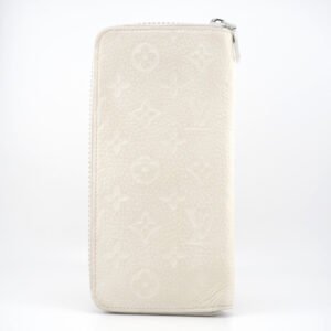 LOUIS VUITTON Long Wallet Purse M80337 leather white Zip Around Monogram Friends Zippy Wallet Vertical mens(Unisex) Used | AlmaBagz