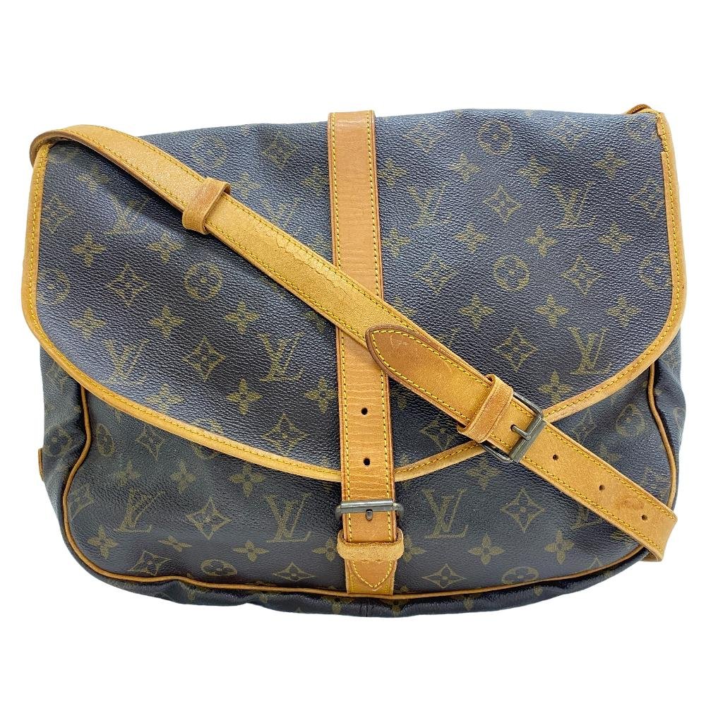 LOUIS VUITTON Shoulder Bag M42254 leather Brown Samuel 35 Monogram Women Used | AlmaBagz - Image 10