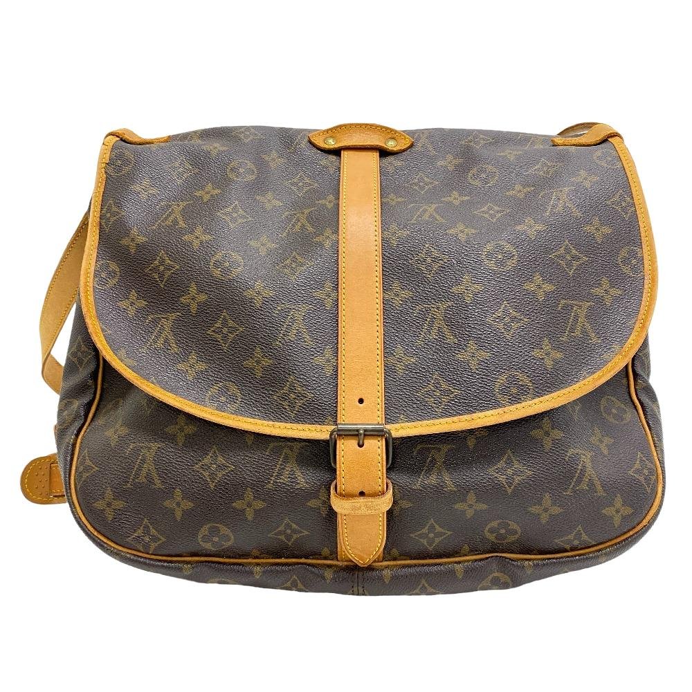 LOUIS VUITTON Shoulder Bag M42254 leather Brown Samuel 35 Monogram Women Used | AlmaBagz