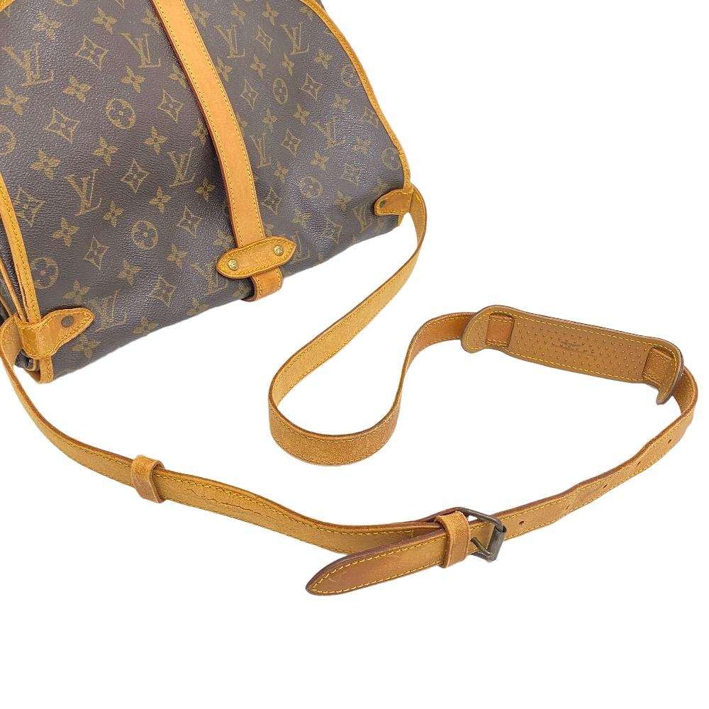 LOUIS VUITTON Shoulder Bag M42254 leather Brown Samuel 35 Monogram Women Used | AlmaBagz - Image 4