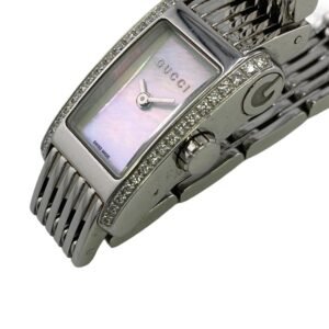GUCCI Watches 8600L Stainless Steel Silver quartz Side diamond G Metro Women Used | AlmaBagz