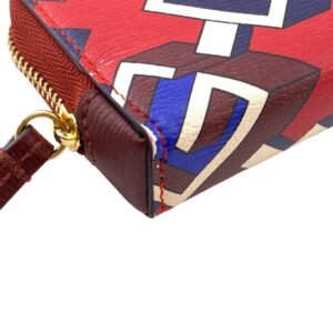 GUCCI Card Case 662294 leather Red Jimeotric Used | AlmaBagz