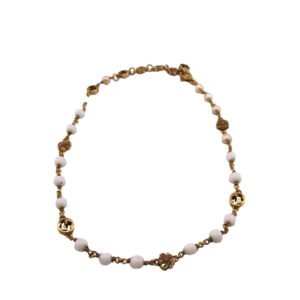 GUCCI Necklace Gold Plated gold Flower pearl Interlocking G Women Used | AlmaBagz