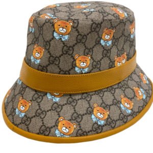 GUCCI hat 660704 Polyester, Cotton Brown M KAI collaboration bear GG Supreme Women M Used | AlmaBagz