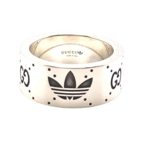 GUCCI Ring Silver Silver GG logo | AlmaBagz
