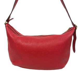 GUCCI Shoulder Bag 523588 leather Red Half moon Logo print unisex(Unisex) Used | AlmaBagz