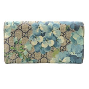 GUCCI Long Wallet Purse 546367 PVC beige GG Blooms Women Used | AlmaBagz