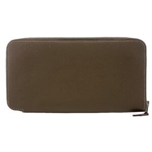 HERMES Long Wallet Purse leather beige Zip Around voepso Azap long silk in Women(Unisex) Used | AlmaBagz