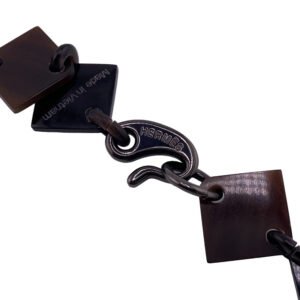 HERMES Necklace Buffalo horn Brown Long necklace Lacquerwood Diva Women Used | AlmaBagz