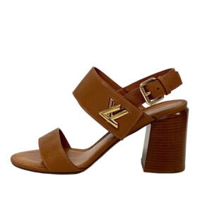 LOUIS VUITTON Sandals SC0128 leather Brown LV logo Horizon line 40 | AlmaBagz