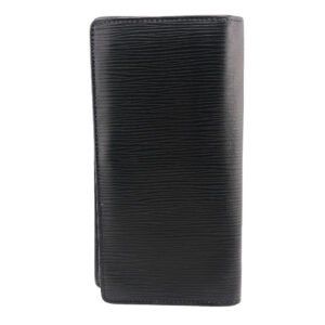 LOUIS VUITTON Long Wallet Purse M60622 leather black Epi Portefeuille Braza mens Used | AlmaBagz
