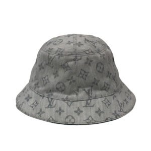 LOUIS VUITTON hat M76213 Cotton, Polyester white 60 Chapeau Monogram Denim Women Used | AlmaBagz