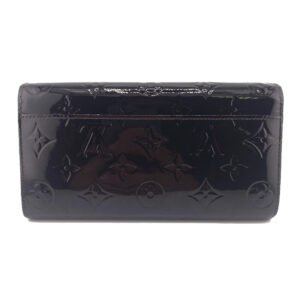 LOUIS VUITTON Long Wallet Purse M90152 Vernis Brown Monogram Portefeuille Sarah | AlmaBagz