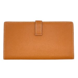HERMES Long Wallet Purse Epsom Brown Beansufla | AlmaBagz