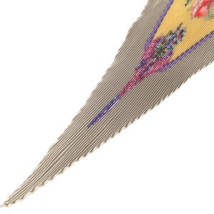 HERMES scarf silk beige REGINA Her Majesty PleatedCarre | AlmaBagz