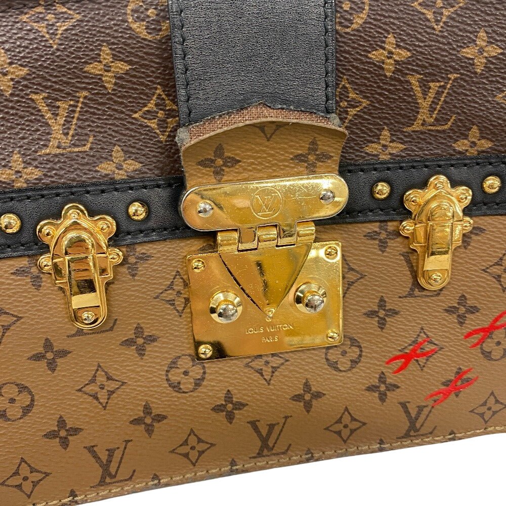 LOUIS VUITTON Shoulder Bag M43596 leather Brown Monogram reverse Soft Trunk | AlmaBagz - Image 4