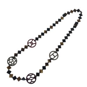 HERMES Necklace Buffalo horn Brown Buffalo horn Diva | AlmaBagz