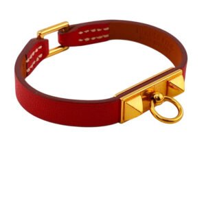 HERMES bracelet leather Red reval mini XS | AlmaBagz