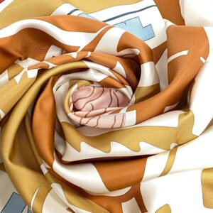 HERMES scarf silk white Carre | AlmaBagz