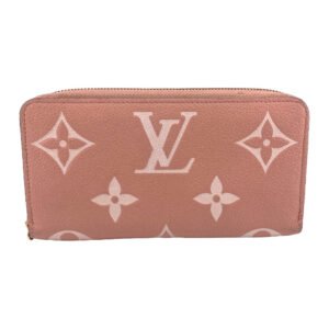LOUIS VUITTON Long Wallet Purse M81645 leather pink Bicolor Monogram Emplant Zippy wallet | AlmaBagz