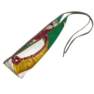 HERMES scarf Silk, Leather white | AlmaBagz