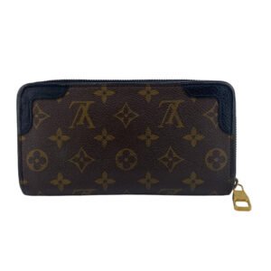 LOUIS VUITTON Long Wallet Purse M61855 leather Brown Monogram Zippy wallet Retiro | AlmaBagz