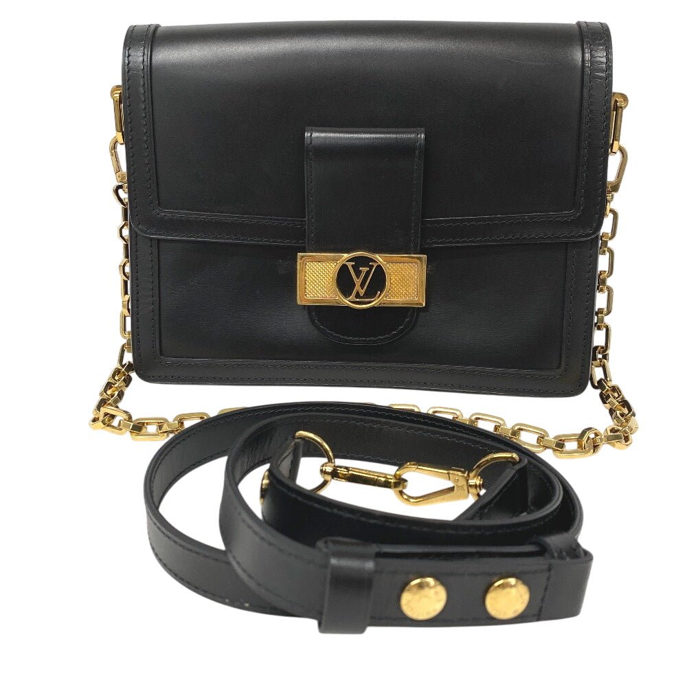 LOUIS VUITTON Shoulder Bag M55821 leather black LV Lock Dauphine MM | AlmaBagz - Image 14