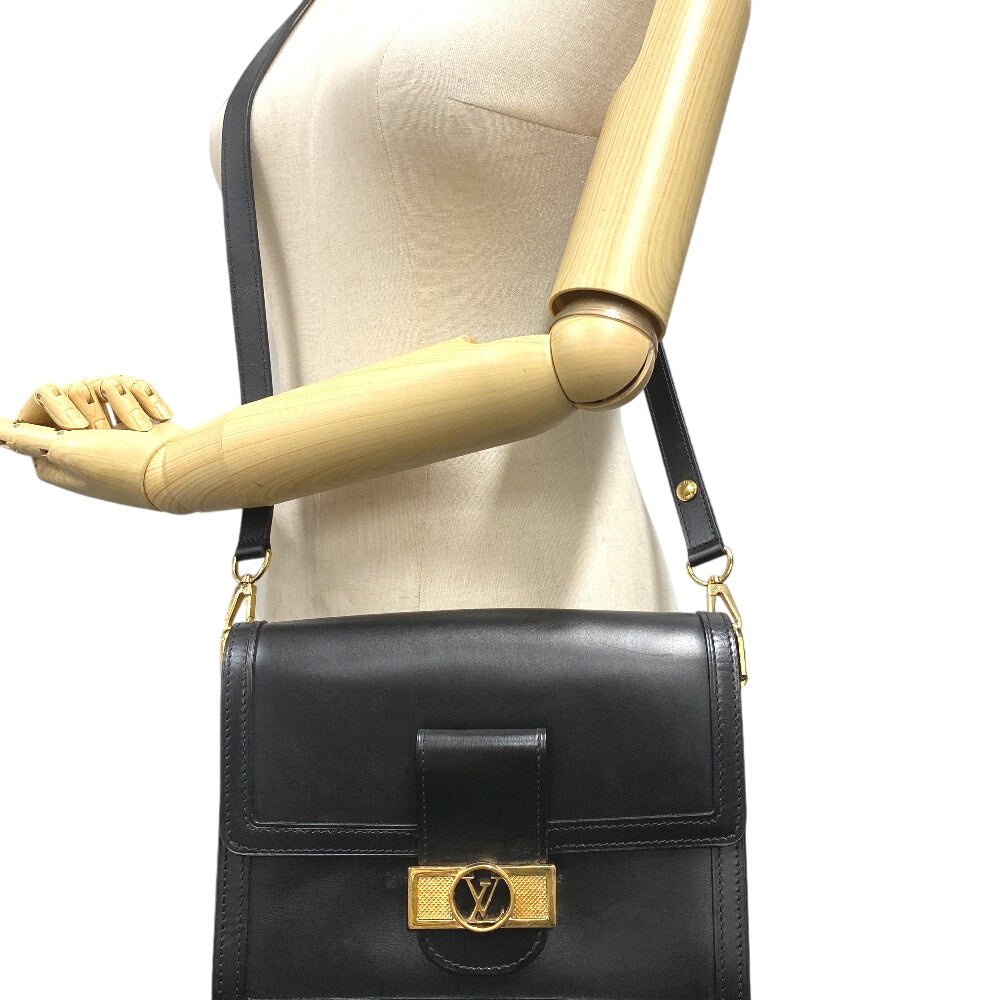 LOUIS VUITTON Shoulder Bag M55821 leather black LV Lock Dauphine MM | AlmaBagz - Image 13