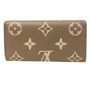 LOUIS VUITTON Long Wallet Purse M81049 leather beige Monogram Ann Platt Sara | AlmaBagz