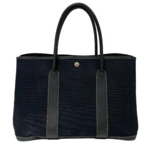 HERMES Handbag Toile Officier, Negonda black Garden party 36 PM | AlmaBagz