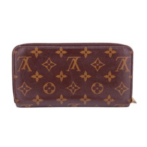 LOUIS VUITTON Long Wallet Purse M42616 leather Brown Monogram Zippy wallet | AlmaBagz