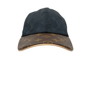 LOUIS VUITTON cap M76528 Silk, Polyester black Monogram LV get ready | AlmaBagz