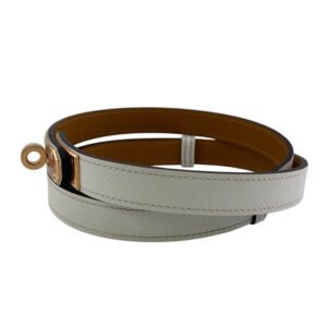 HERMES belt leather white Kelly belt | AlmaBagz