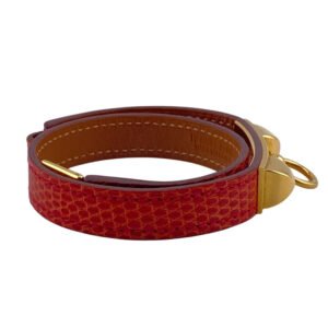 HERMES bracelet Epsom Red Rival de Brugur | AlmaBagz