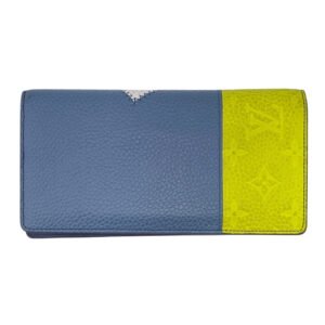 LOUIS VUITTON Bifold Wallet M81440 Taurillon Clemence blue Taurillon Clemence Portefeuille Brazza | AlmaBagz
