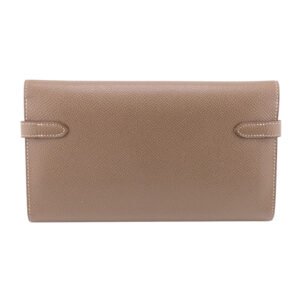 HERMES Long Wallet Purse Epsom, Leather beige Kelly wallet | AlmaBagz