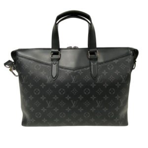LOUIS VUITTON Briefcase M40566 leather black Monogram Eclipse Explorer | AlmaBagz