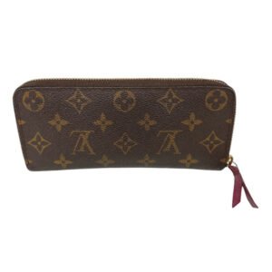 LOUIS VUITTON Long Wallet Purse M60742 leather Fuchsia Monogram Portefeuille Clemence | AlmaBagz