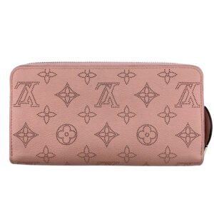 LOUIS VUITTON Long Wallet Purse M61868 Mahina Magnolia Monogram Mahina Zippy wallet | AlmaBagz