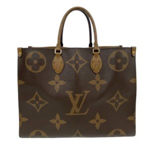 LOUIS VUITTON Handbag M45320 leather Brown Giant Monogram Reverse On-the-go GM | AlmaBagz