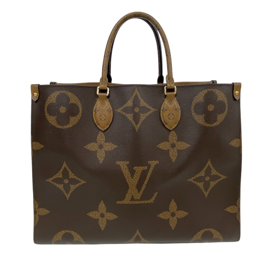 LOUIS VUITTON Handbag M45320 leather Brown Giant Monogram Reverse On-the-go GM | AlmaBagz
