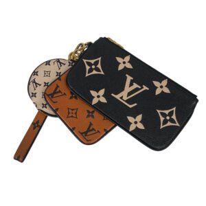 LOUIS VUITTON Pochette M69516 leather Black brown Monogram Ann Platt Pochette trio | AlmaBagz