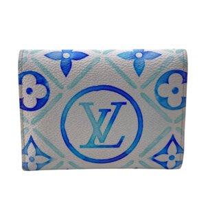 LOUIS VUITTON Bifold Wallet M83623 Monogram blue Monogram Portefeuille Victorine Women Used | AlmaBagz