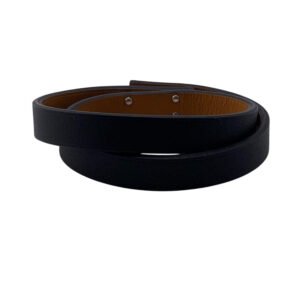 HERMES bracelet Gold Plated, Leather black U:2022 Kelly DeBultour unisex(Unisex) T3 Used | AlmaBagz