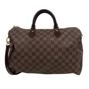 LOUIS VUITTON Mini Boston Duffel bag N41182 leather Brown Damier Speedy bandouliere 35 | AlmaBagz