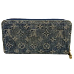 LOUIS VUITTON Long Wallet Purse M95341 Monogram denim blue Monogram denim Zippy wallet Women Used | AlmaBagz