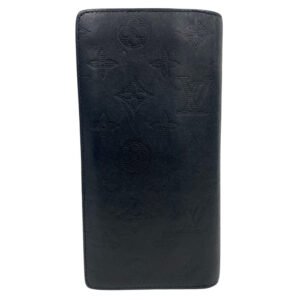 LOUIS VUITTON Long Wallet Purse M62900 leather black Monogram shadow Portefeuille Blaza mens Used | AlmaBagz