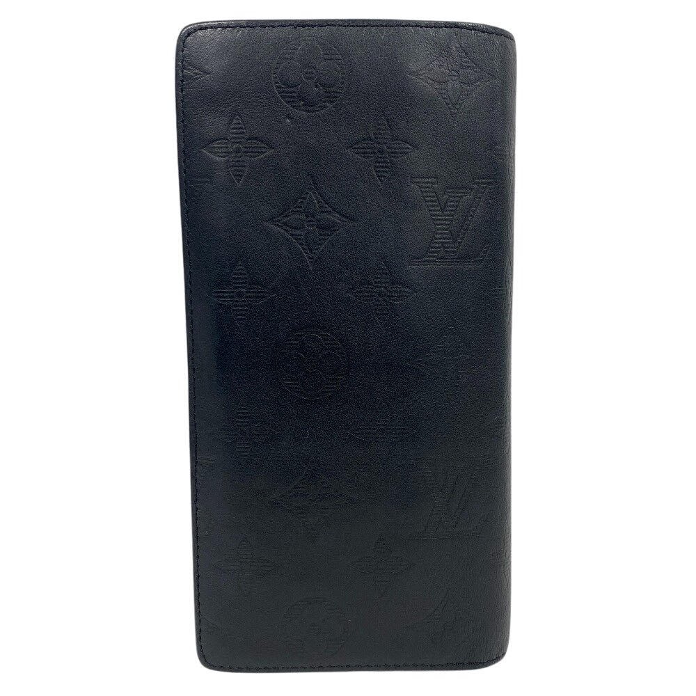 LOUIS VUITTON Long Wallet Purse M62900 leather black Monogram shadow Portefeuille Blaza mens Used | AlmaBagz
