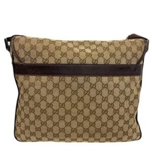 GUCCI Shoulder Bag GG canvas, leather Brown GG canvas Messenger unisex(Unisex) Used | AlmaBagz